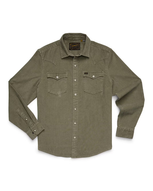 Banning Corduroy Snapshirt - Aloe