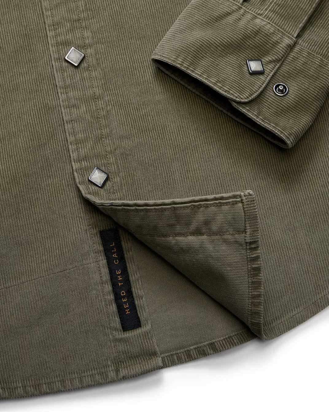 Banning Corduroy Snapshirt - Aloe