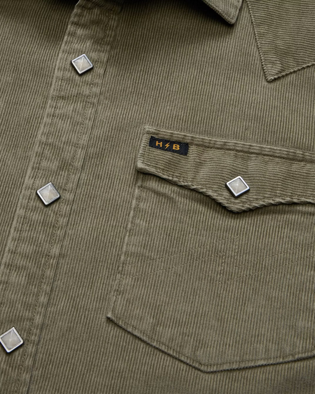 Banning Corduroy Snapshirt - Aloe