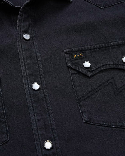 Dust Up Denim Snapshirt - Morrison Black Wash