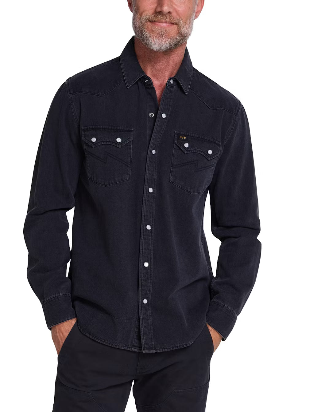 Dust Up Denim Snapshirt - Morrison Black Wash