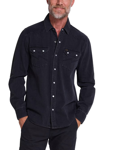 Dust Up Denim Snapshirt - Morrison Black Wash