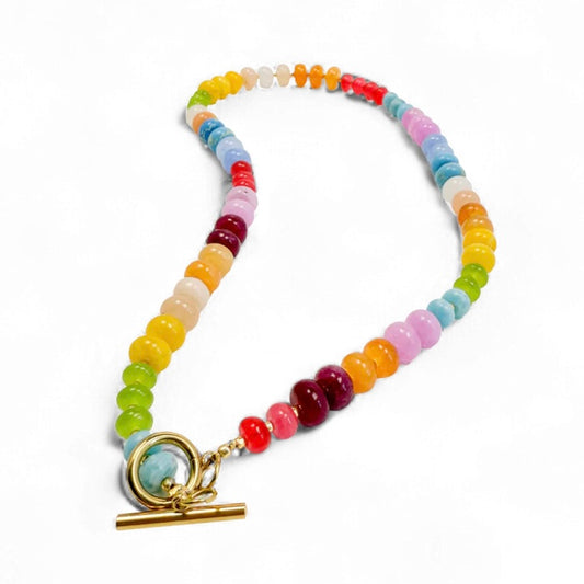 Bold Stone Necklace - Confetti Party