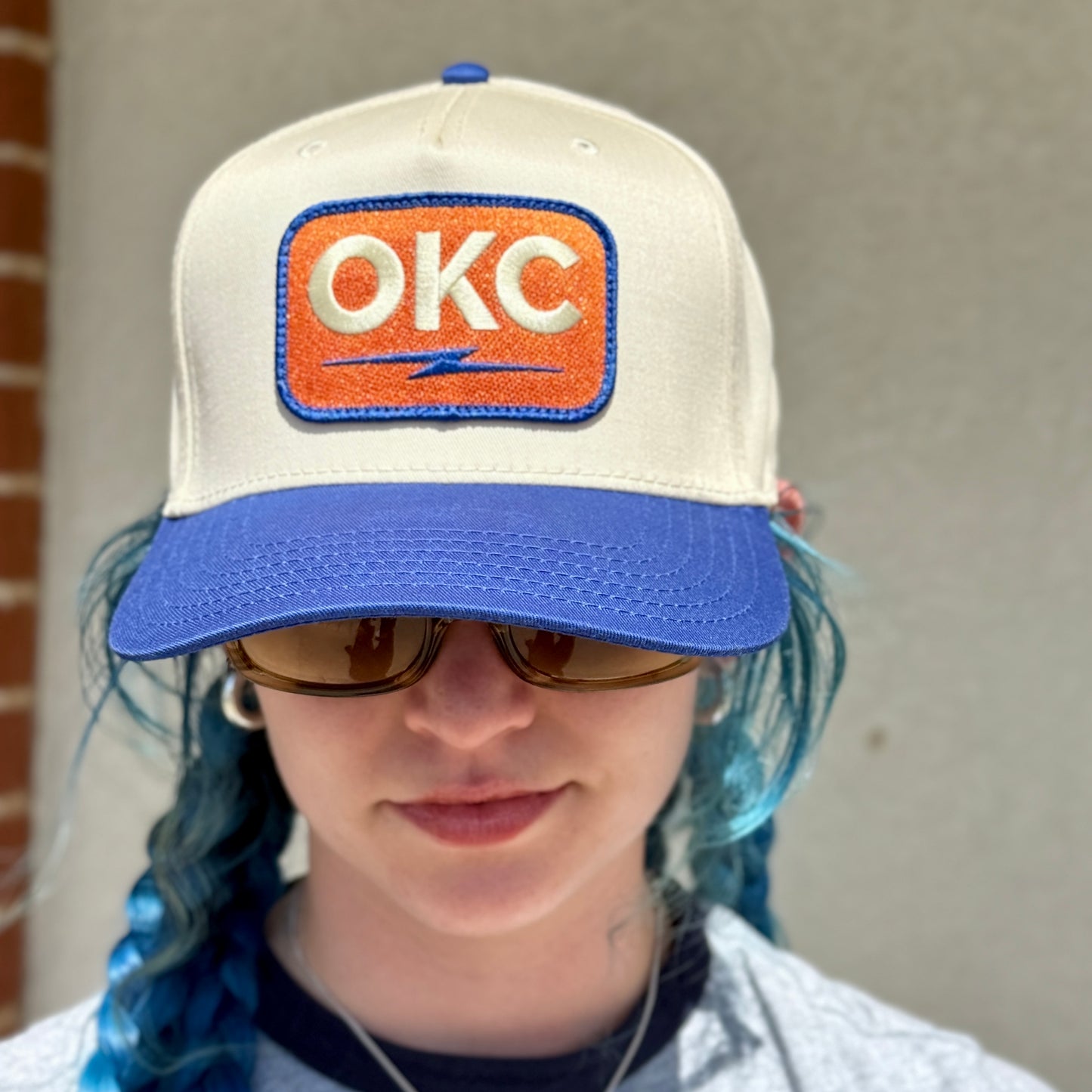 Orange OKC Bolt Patch Hat - Two Tone