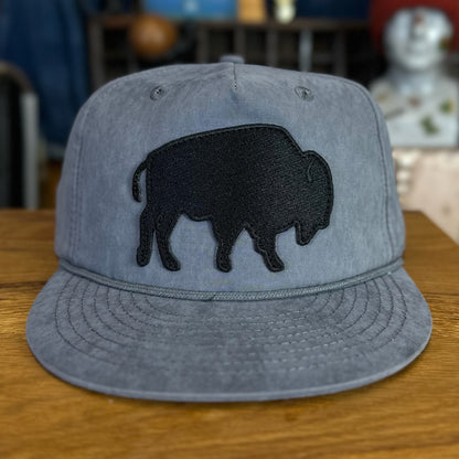 Black Bison Hat - Grey