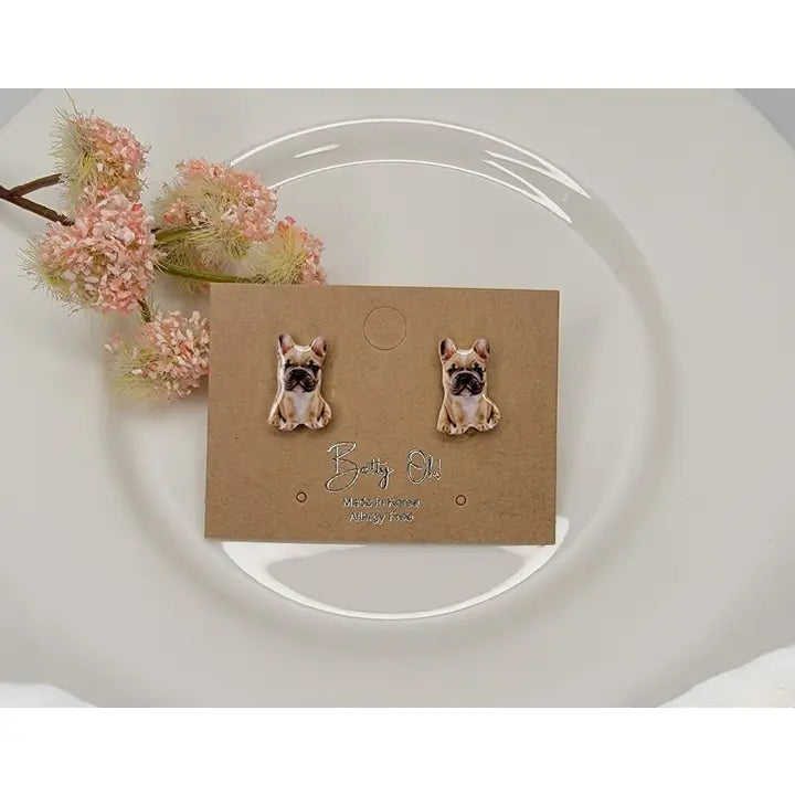 Frenchie Stud Earrings