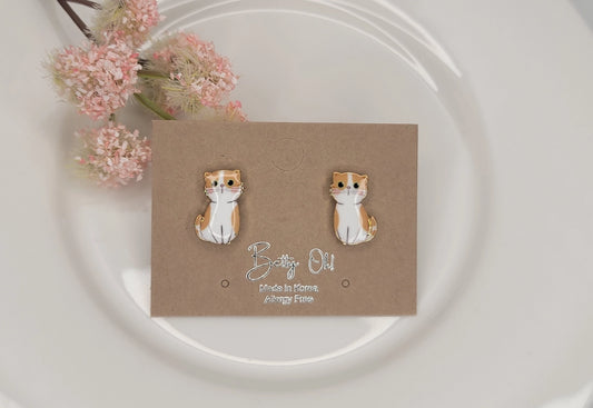 Cute Cat Stud Earrings