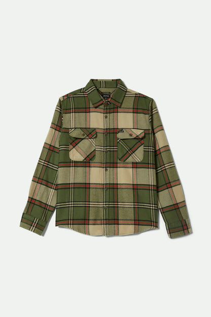 Bowery L/S Flannel - Wild Green/Elm/Adrenaline Rush