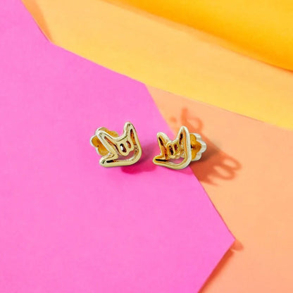 I Love You Tiny Stud Earrings