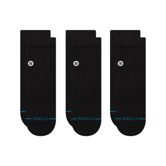 Icon Quarter 3 Pack - Black