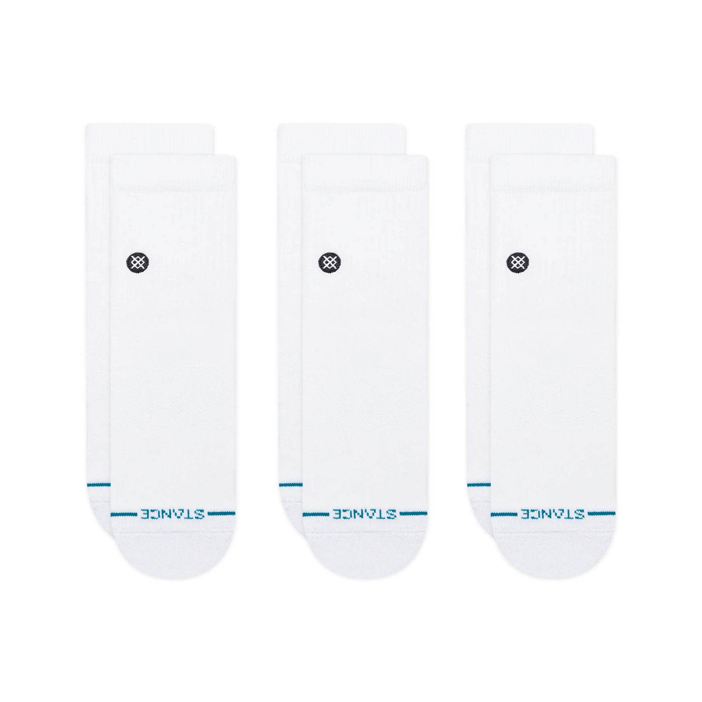 Icon Quarter 3 Pack - White