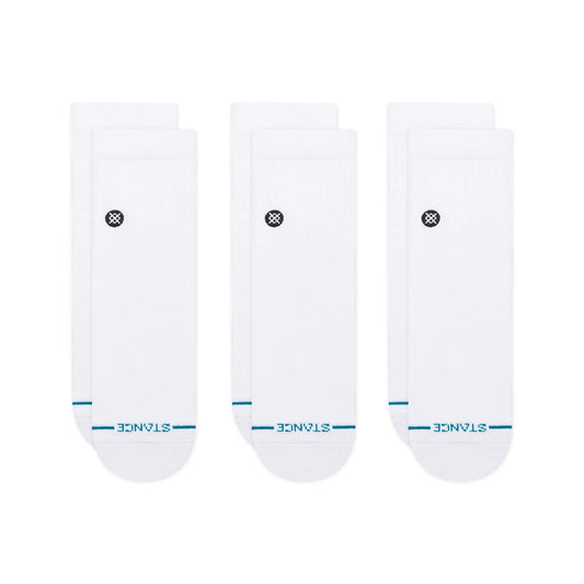 Icon Quarter 3 Pack - White