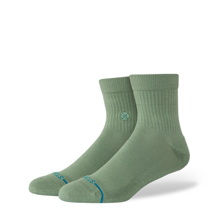 Icon Quarter Socks - Sage - LG