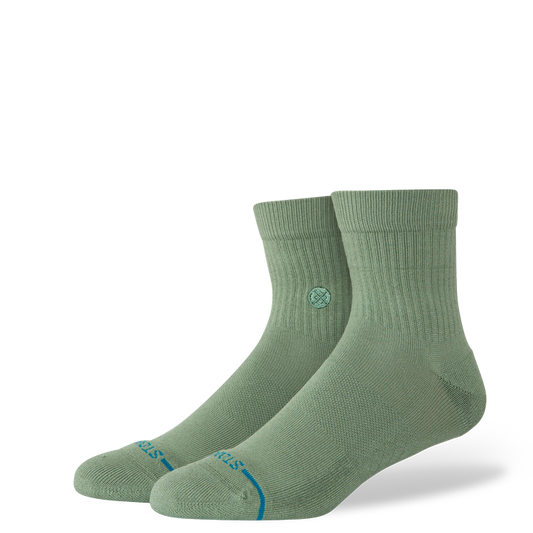 Icon Quarter Socks - Sage - LG