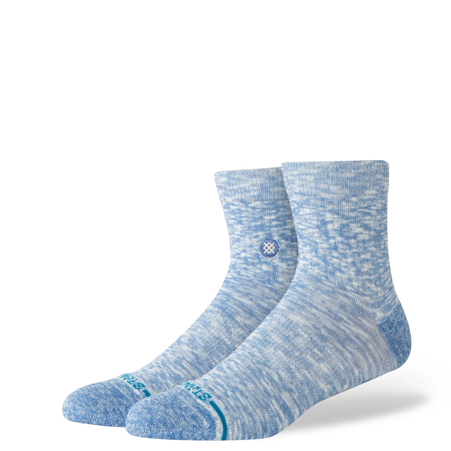Slub Quarter Socks - Capri Blue - LG