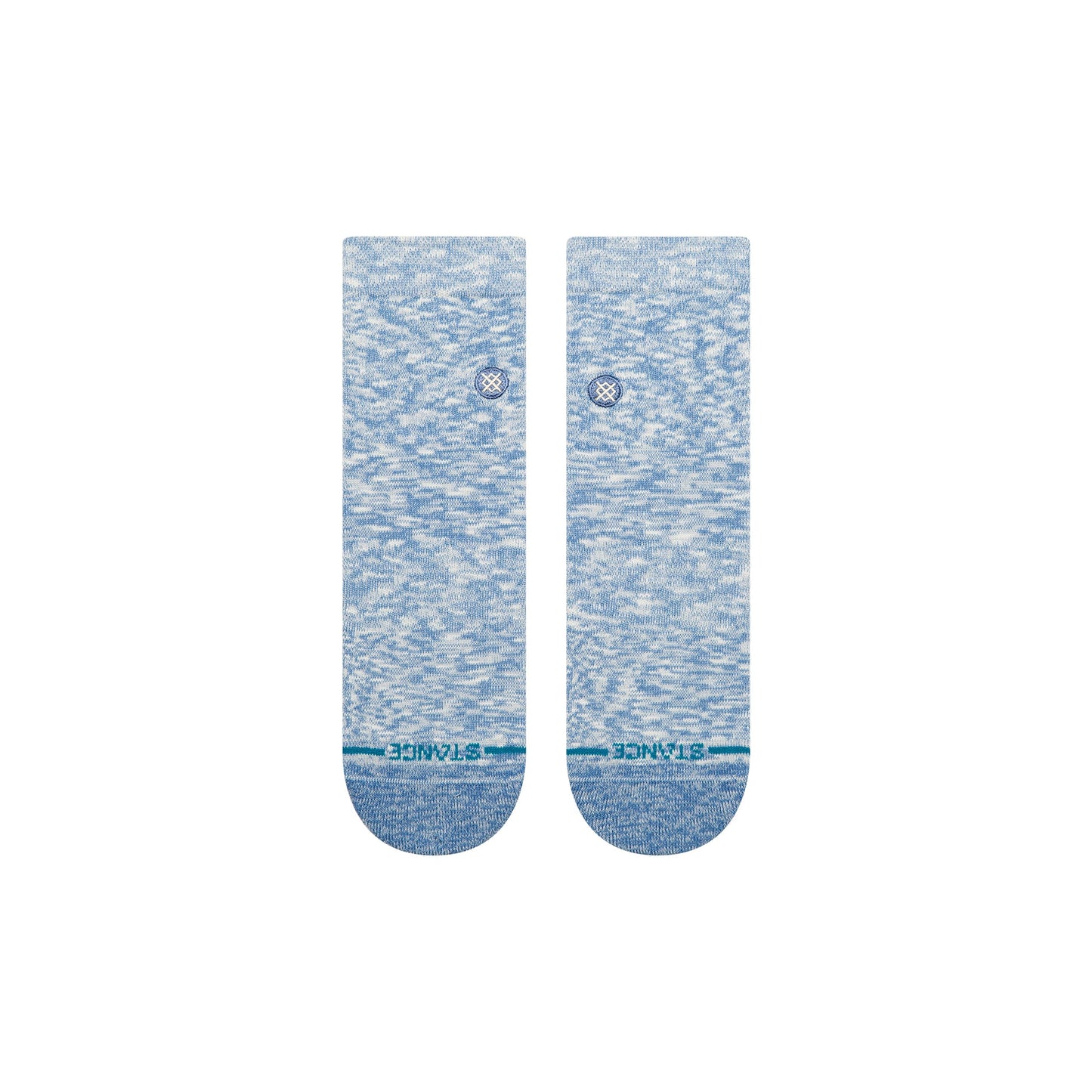 Slub Quarter Socks - Capri Blue - LG