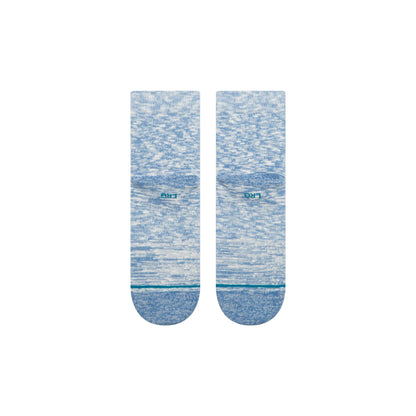 Slub Quarter Socks - Capri Blue - LG