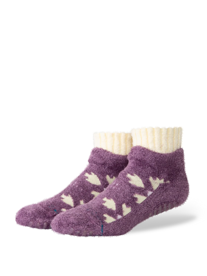 Sugar Plum Cozy Slipper Sock - Purple - MD