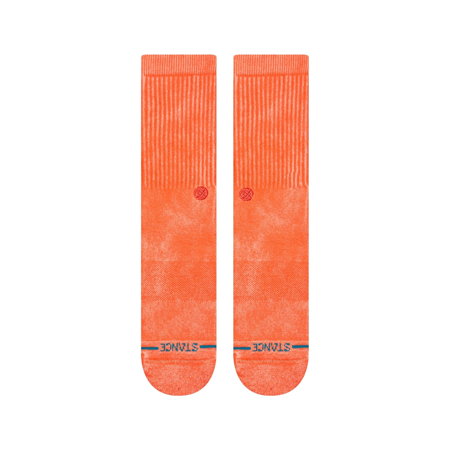 Icon Dyed Crew Socks - Coral