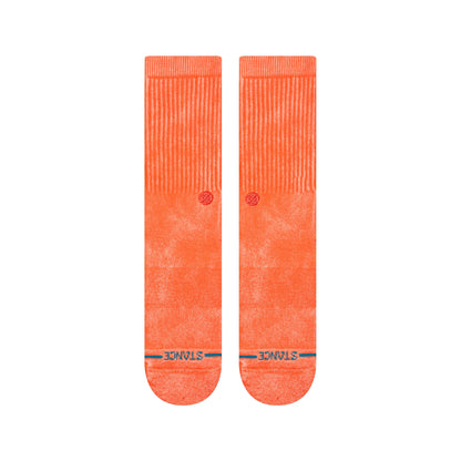 Icon Dyed Crew Socks - Coral