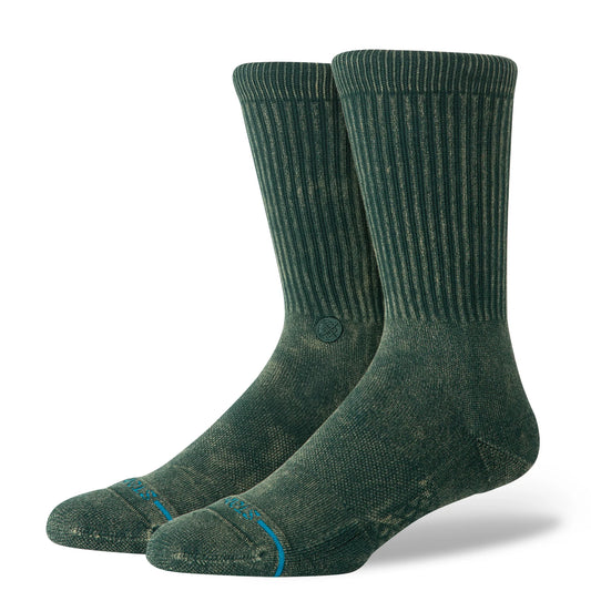 Icon Dyed Crew Socks - Pine