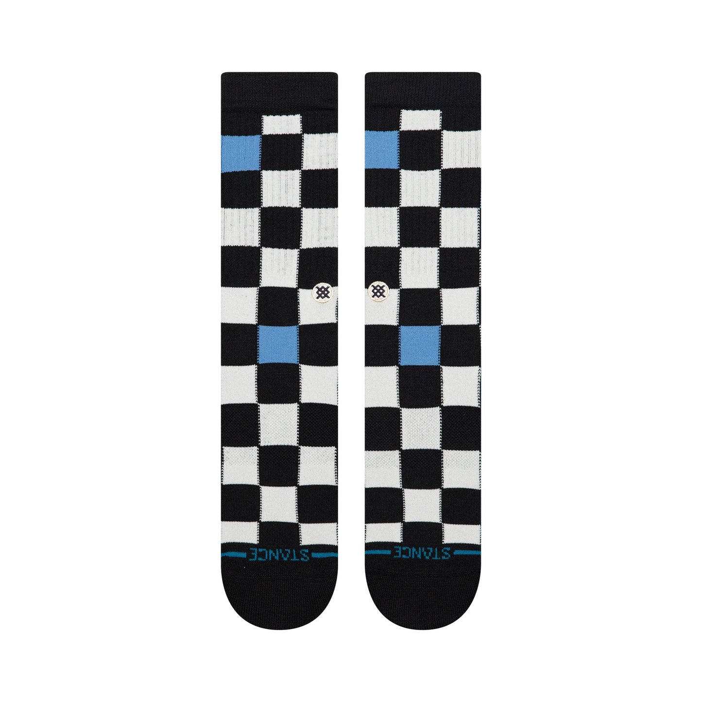 Chef Check Crew Socks - Black - LG