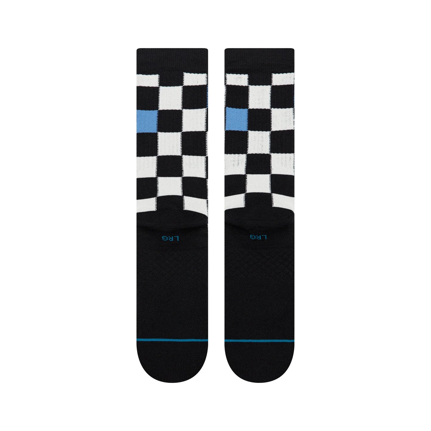 Chef Check Crew Socks - Black - LG