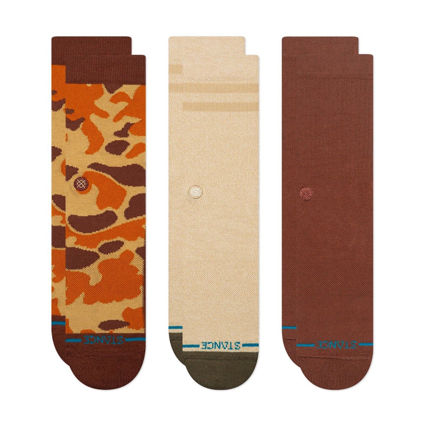 Camo Crew 3 Pack - Brown
