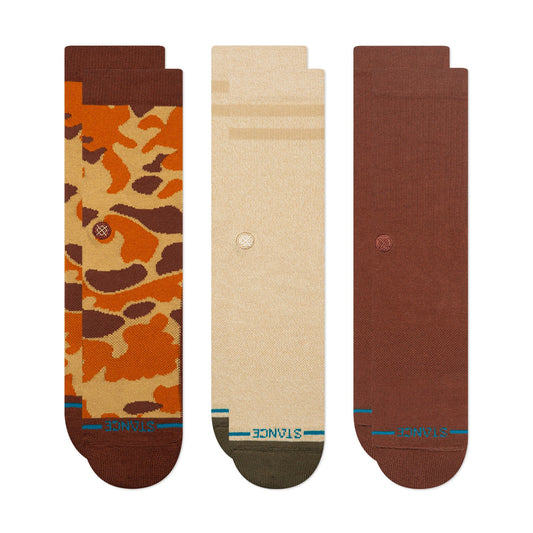 Camo Crew 3 Pack - Brown