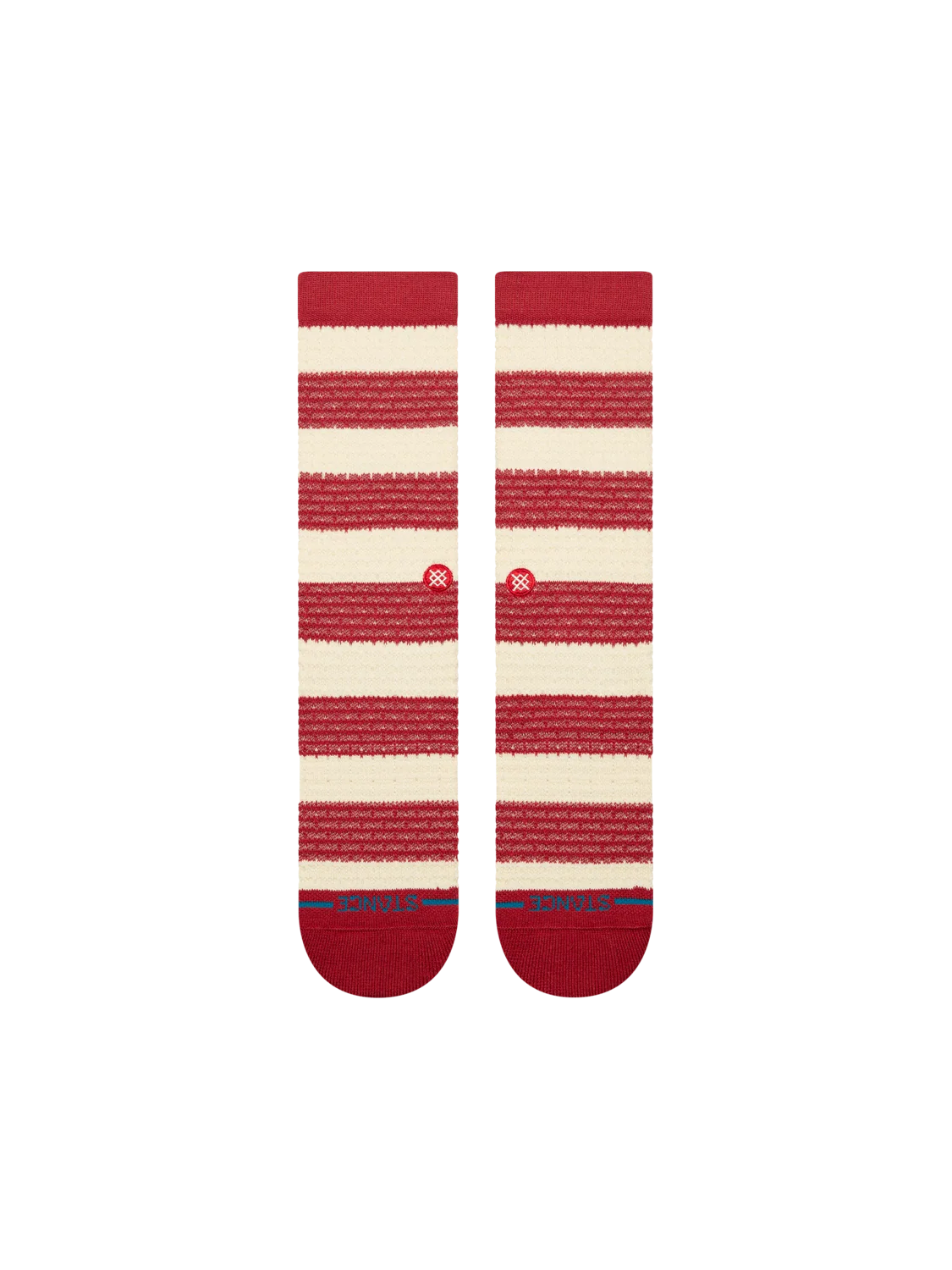 Peppermint Waffle Crew - Red - LG