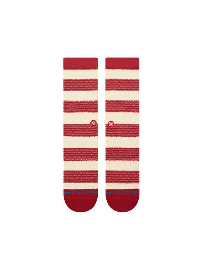 Peppermint Waffle Crew - Red - LG