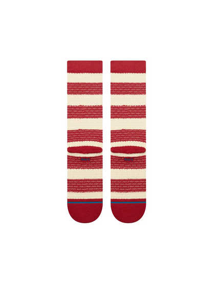 Peppermint Waffle Crew - Red - LG