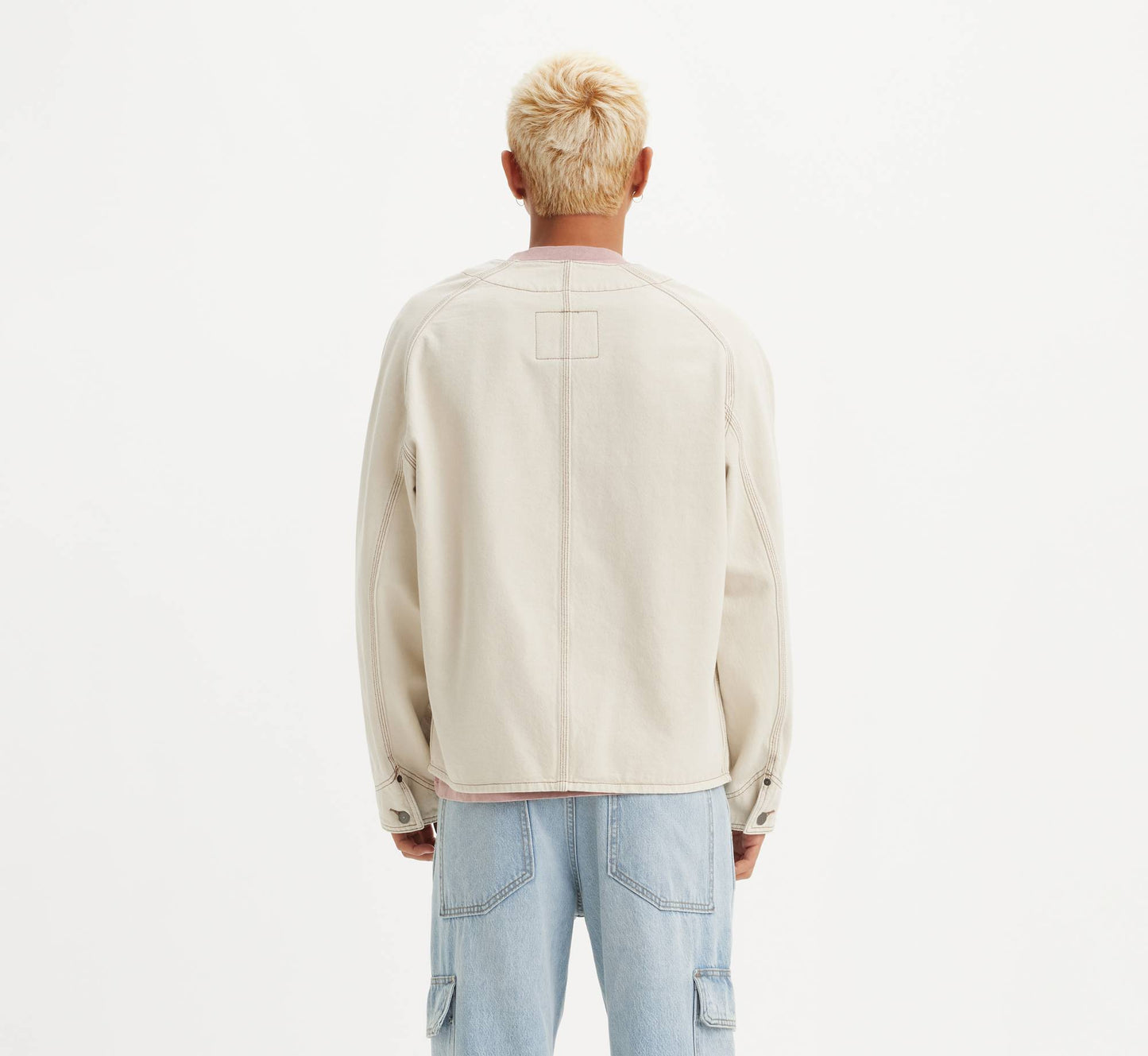 Union Engineer Denim Cardigan - Ecru White