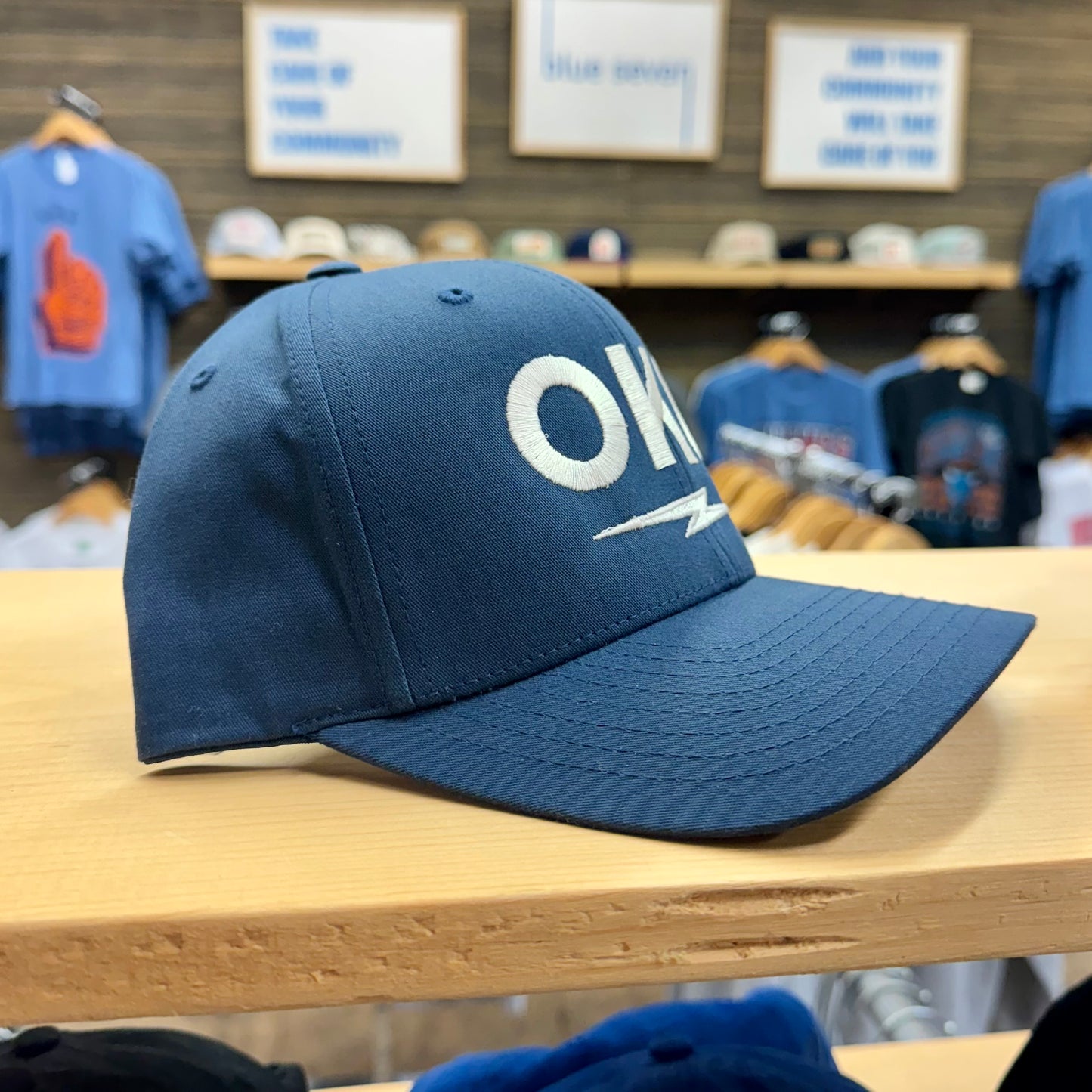 OKC Bolt Embroidered Hat - Navy