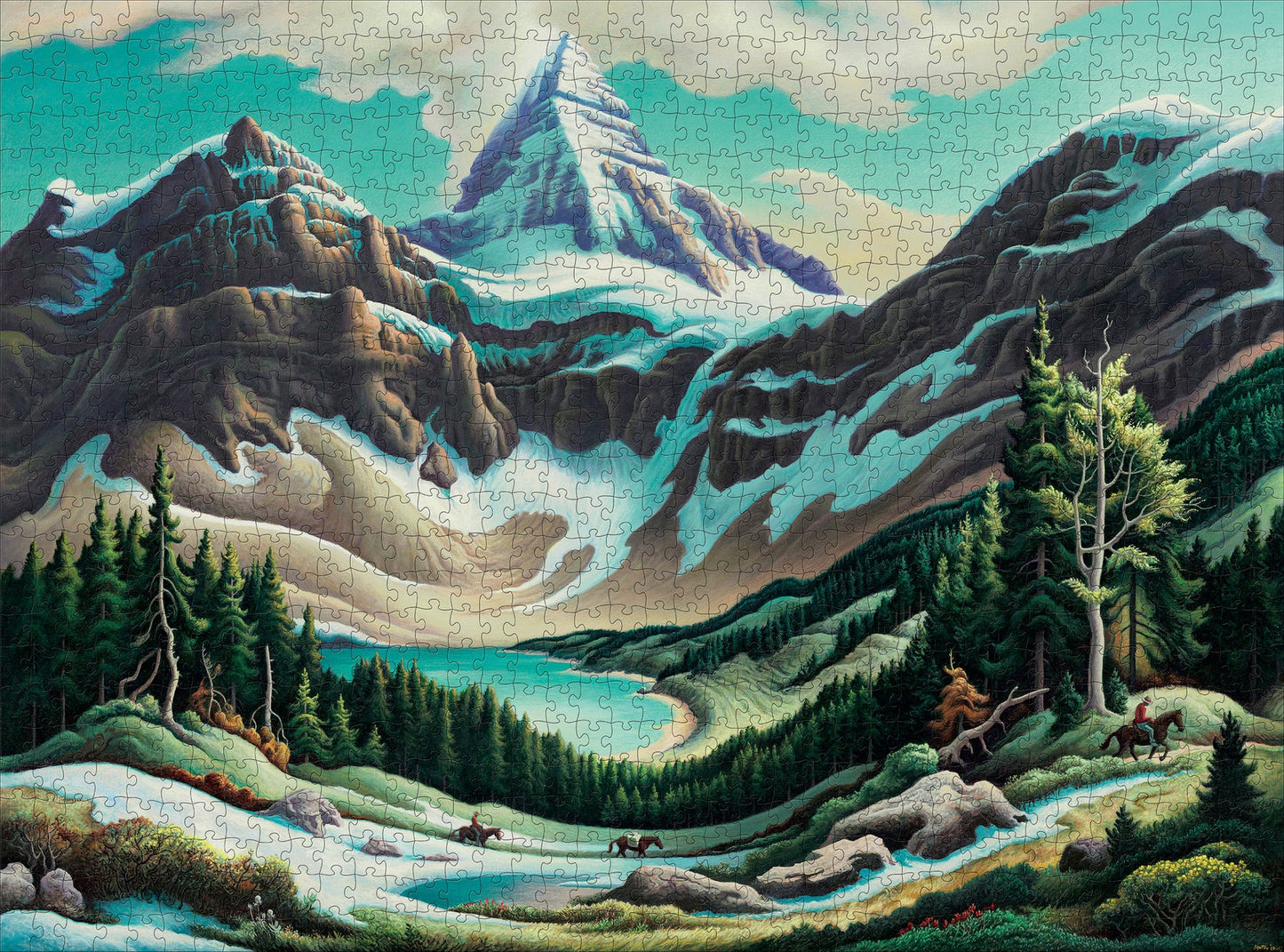 Thomas Hart Benton: Trail Riders 1000-Piece Jigsaw Puzzle