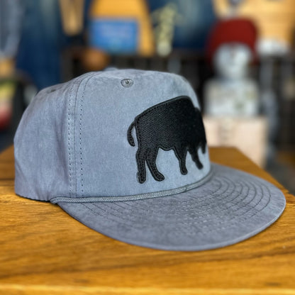 Black Bison Hat - Grey