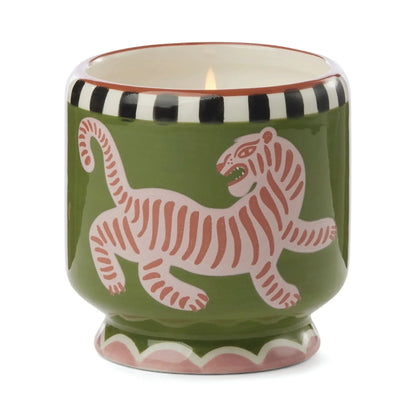 A Dopo 8 oz Handpainted "Tiger" Black Cedar & Fig