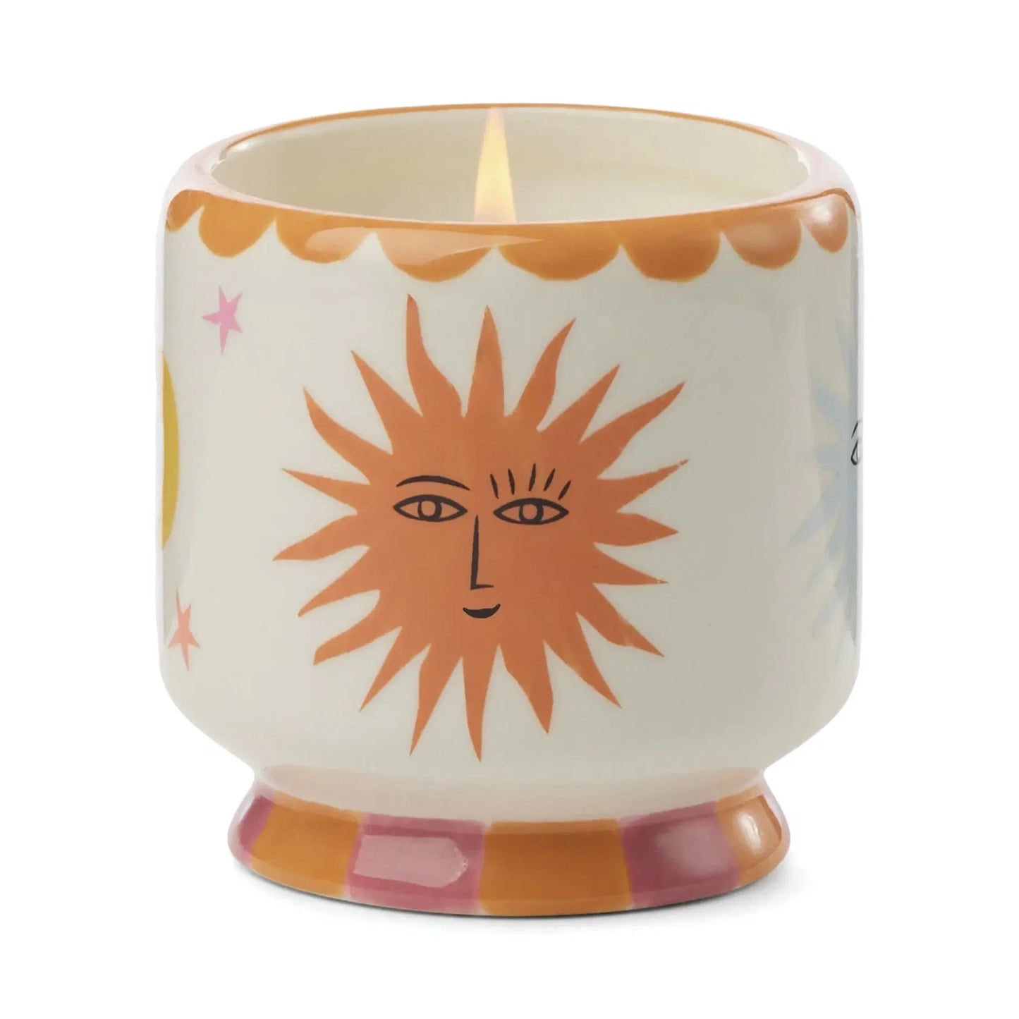 A Dopo 8 oz Handpainted "Sun" Orange Blossom