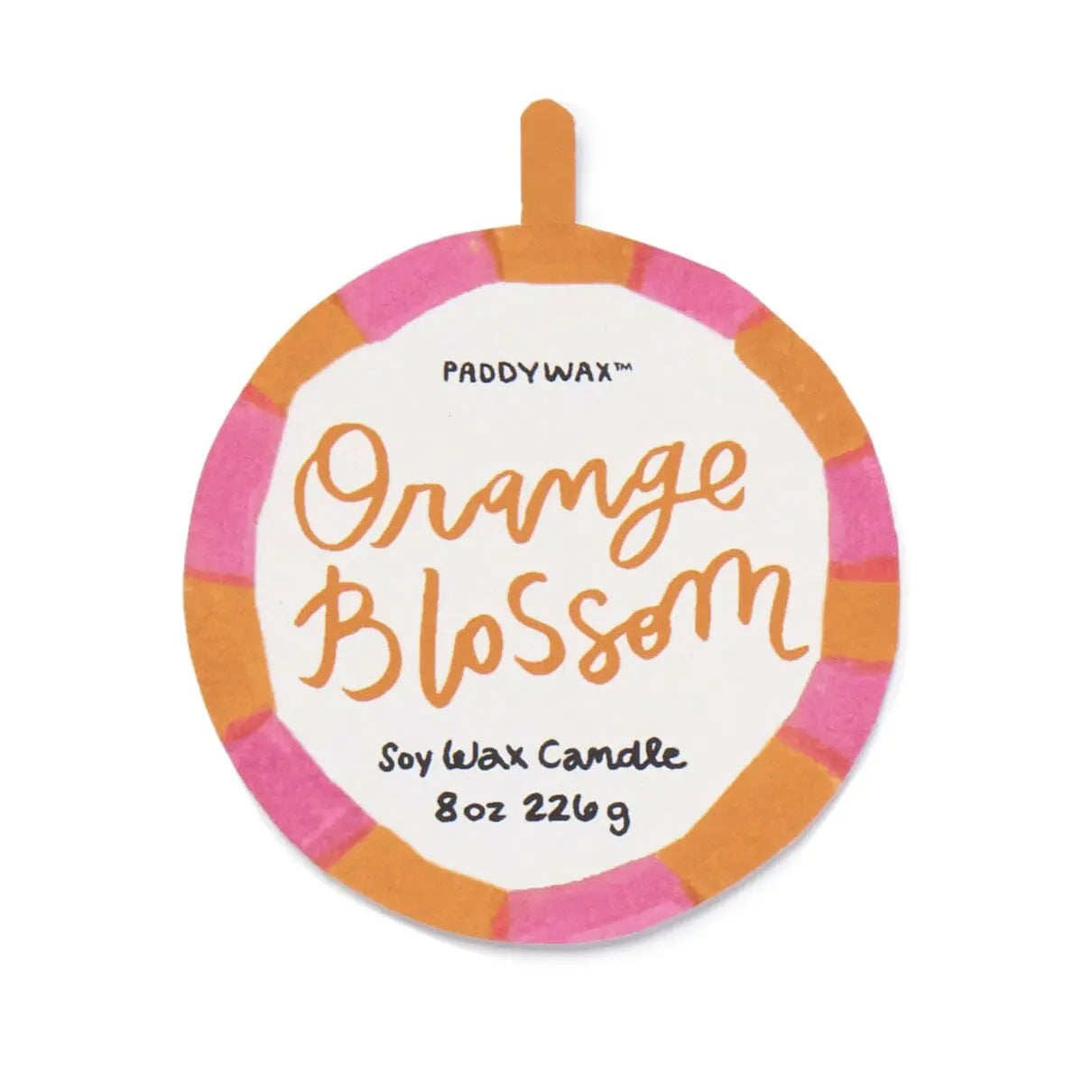 A Dopo 8 oz Handpainted "Sun" Orange Blossom