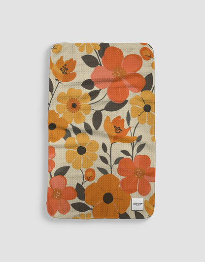 Floral Warmth Tea Towel