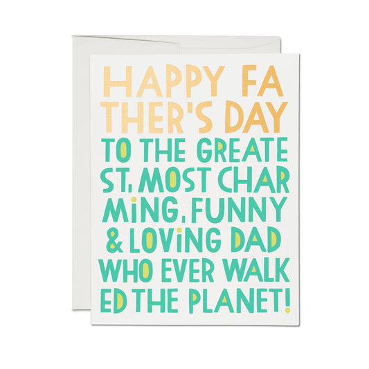 Most Charming Dad Greeting Card