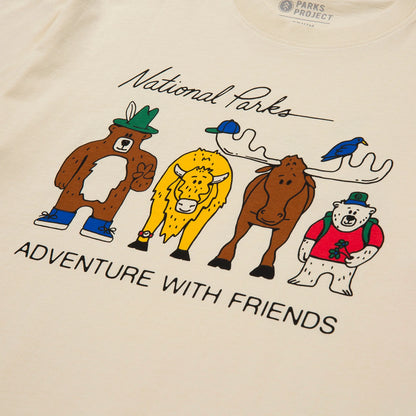 Adventure With Friends Tee - Natural
