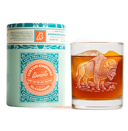Bison Drinking Glass