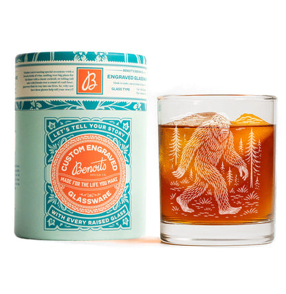 Sasquatch Drinking Glass