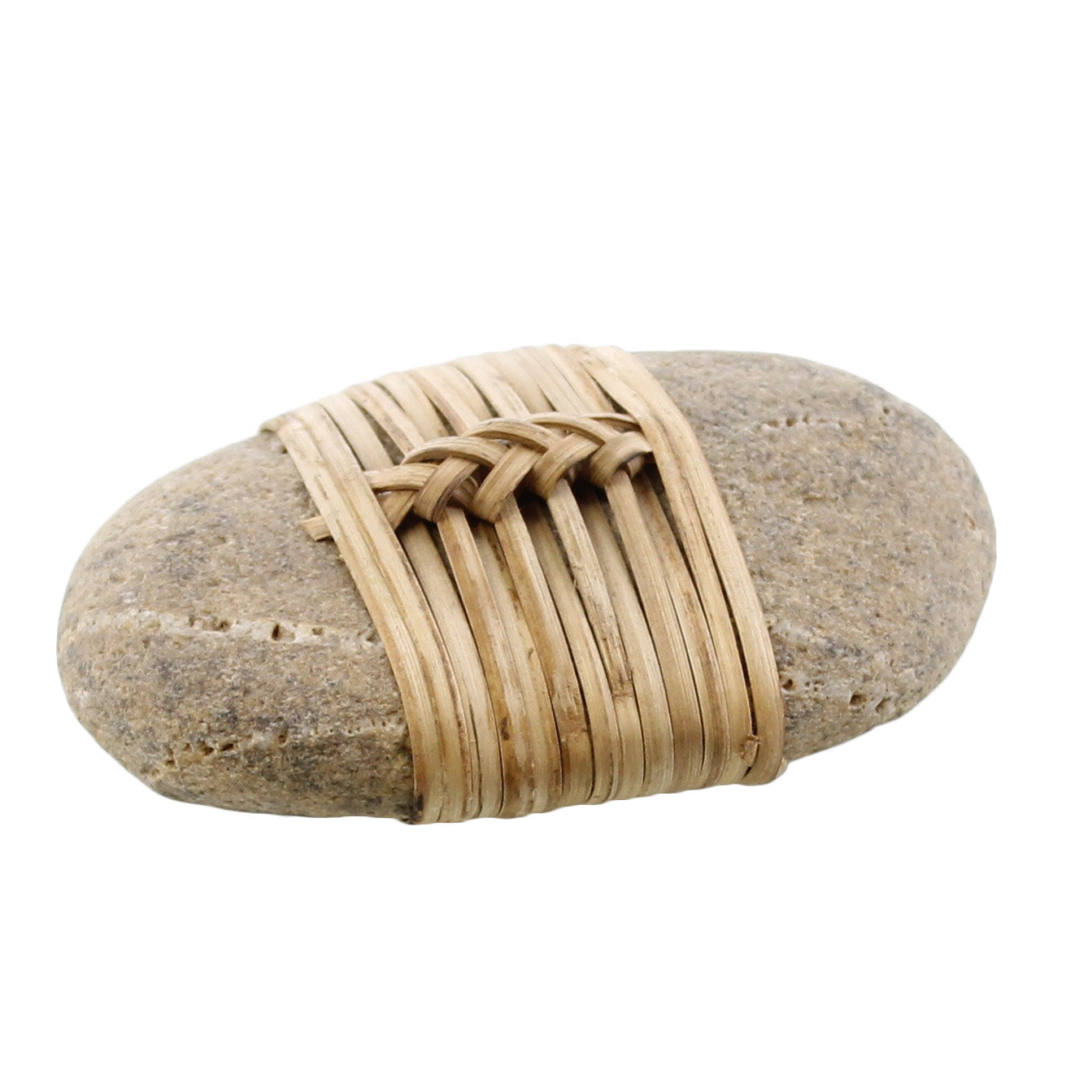 Zen Stone Wrapped In Bamboo