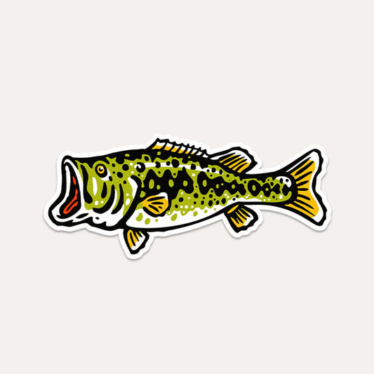 Large Moth Bass Vinyl Sticker
