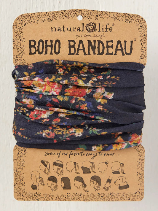 Boho Bandeau - Black Red Bouquets