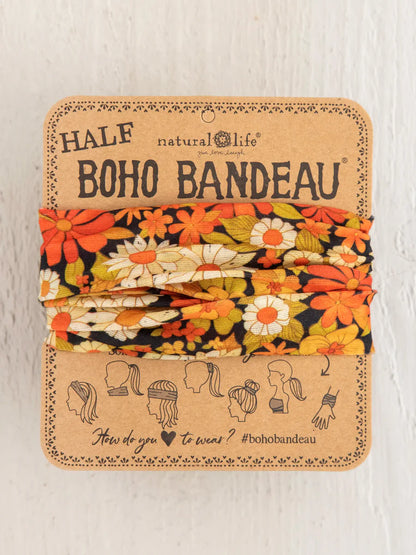 Half Boho Bandeau - Ditsy Garden Black