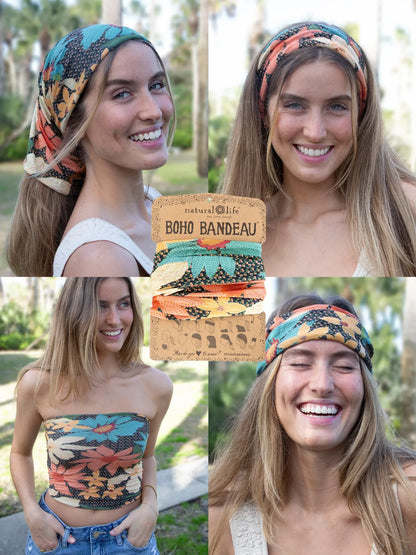 Boho Bandeau - Blue Coral Cream