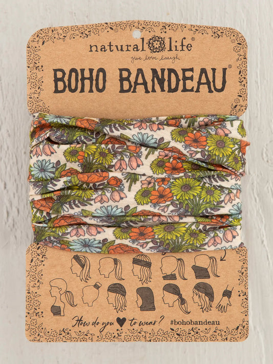 Boho Bandeau - Retro Daises Cream